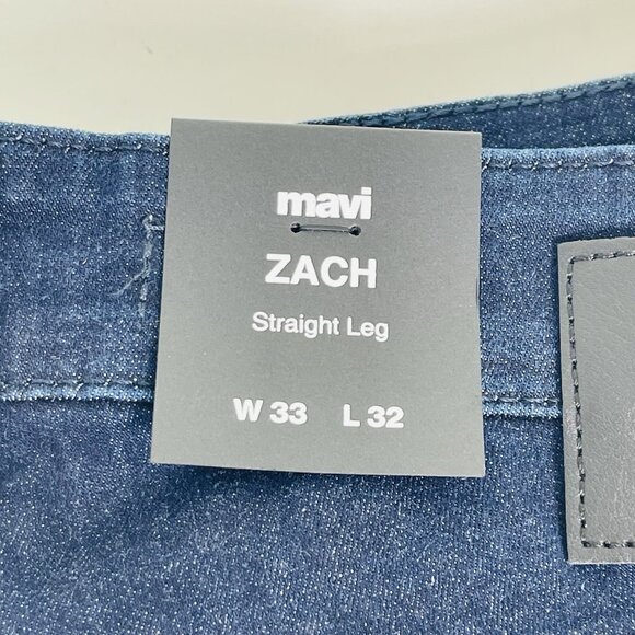 Mavi Men's Zach Straight Leg Jeans Ink Brushed SuperMove Dark Wash Size 33x32 - Picture 8 of 9